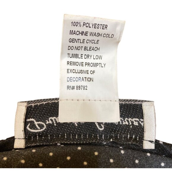 Natori Private Luxuries Black & White Polka Dot Slip Dress L Polyester - Picture 4 of 6